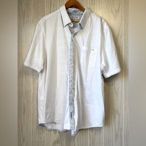 Tommy Bahama San Lucio Stretch White Short Sleeve Shirt – XXXL/TTTG